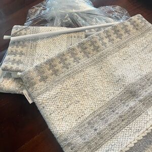 Gray and Cream Knit Pillow Covers